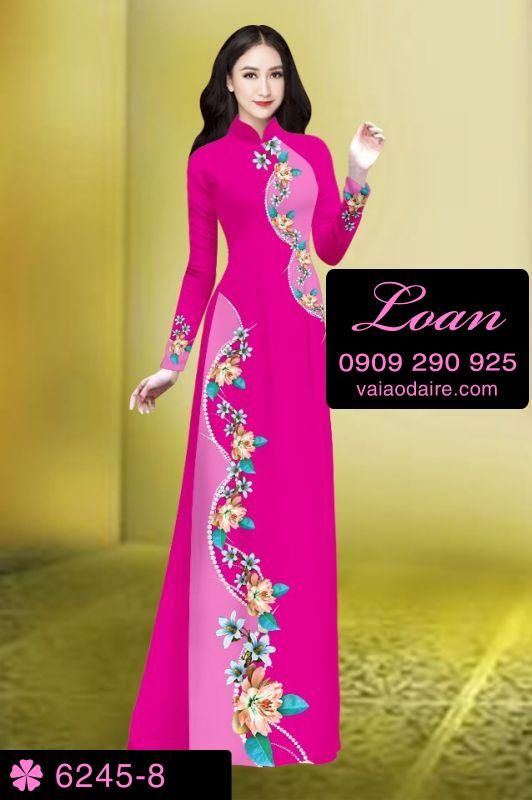 Vải áo dài hoa dây