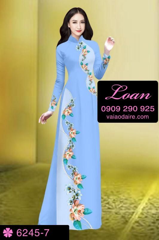 Vải áo dài hoa dây