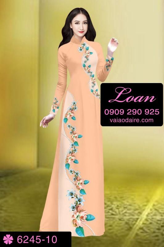 Vải áo dài hoa dây