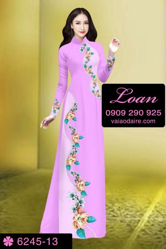 Vải áo dài hoa dây