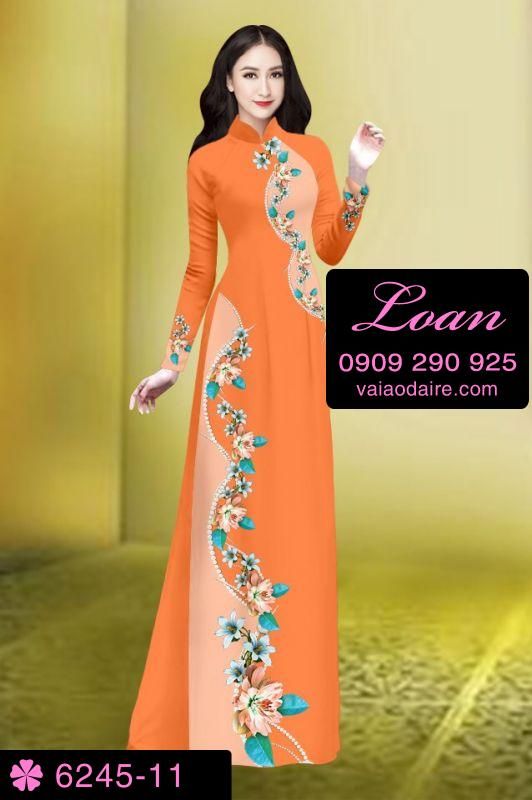 Vải áo dài hoa dây