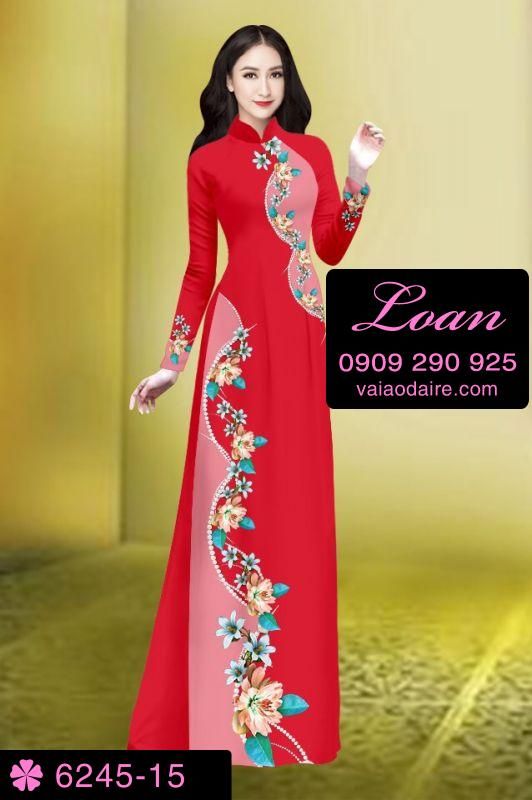Vải áo dài hoa dây
