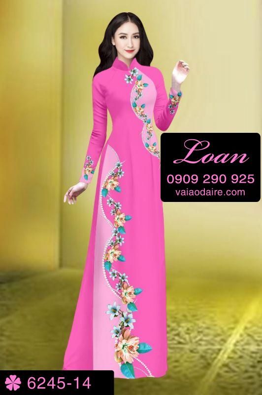 Vải áo dài hoa dây