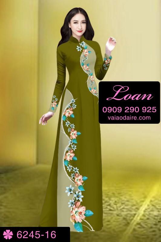 Vải áo dài hoa dây