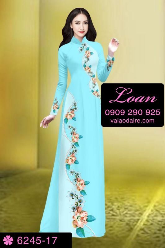 Vải áo dài hoa dây