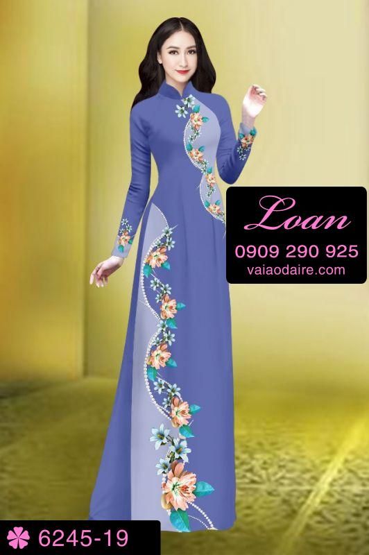 Vải áo dài hoa dây