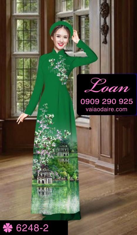 Vải áo dài phong cảnh