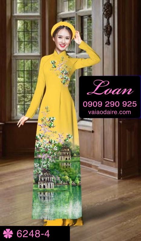 Vải áo dài phong cảnh