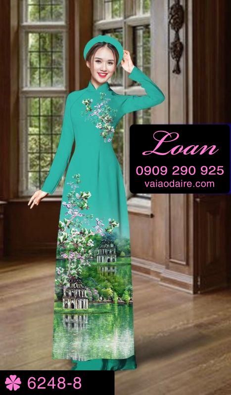 Vải áo dài phong cảnh
