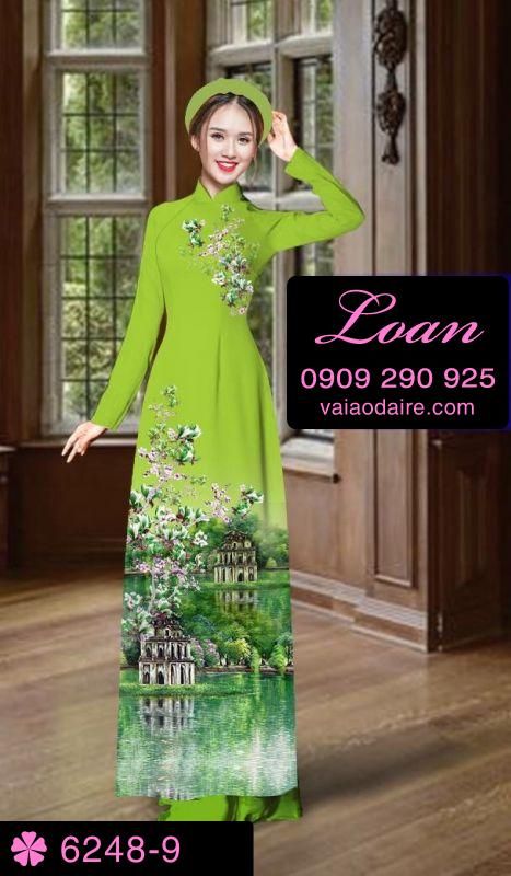 Vải áo dài phong cảnh