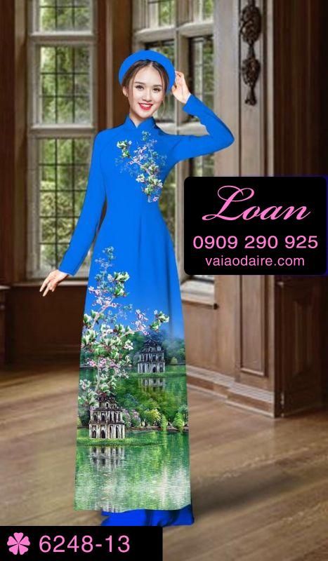 Vải áo dài phong cảnh