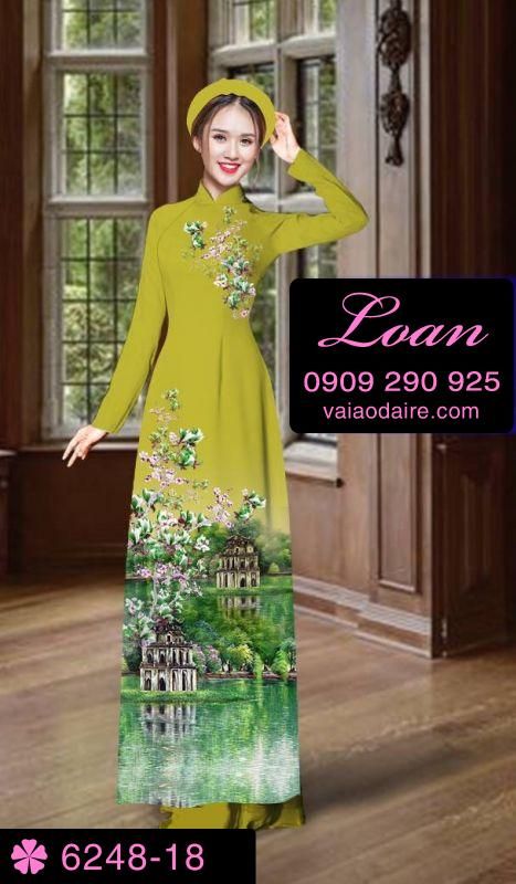 Vải áo dài phong cảnh