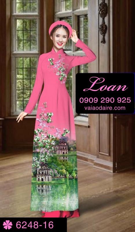 Vải áo dài phong cảnh