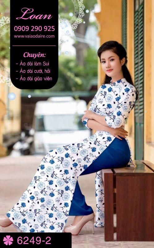 Vải áo dài hoa nhí