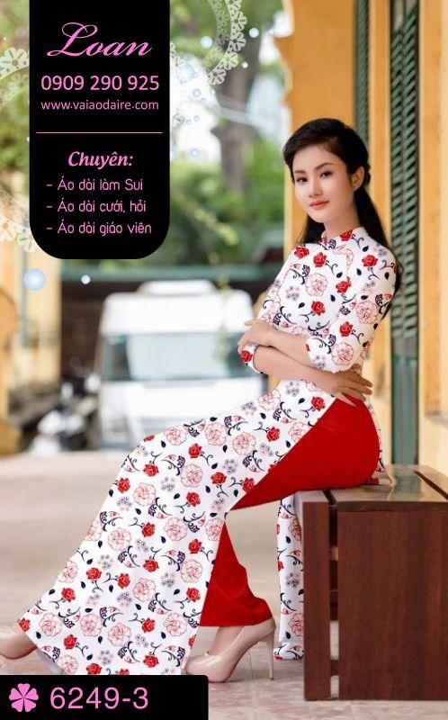Vải áo dài hoa nhí