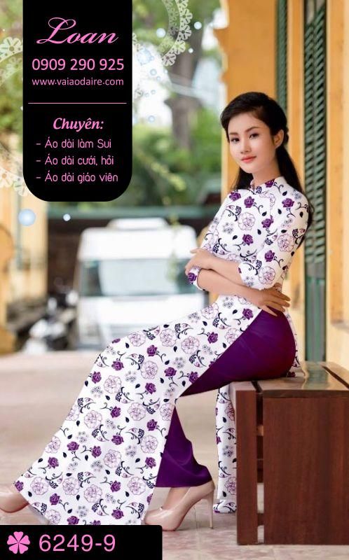 Vải áo dài hoa nhí