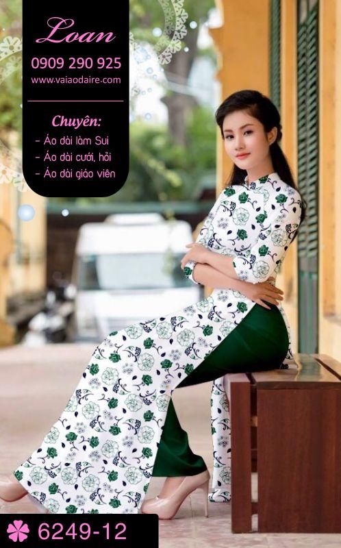 Vải áo dài hoa nhí