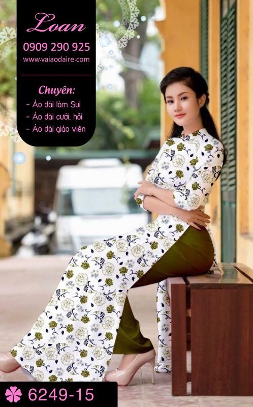 Vải áo dài hoa nhí