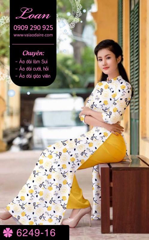 Vải áo dài hoa nhí