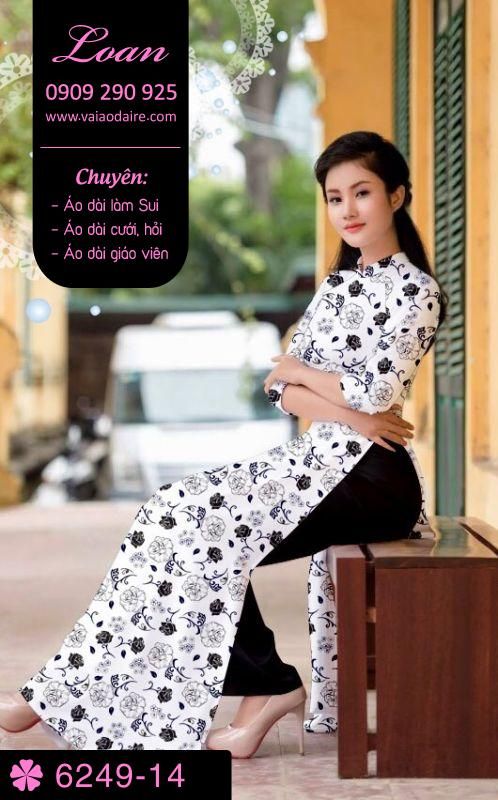 Vải áo dài hoa nhí