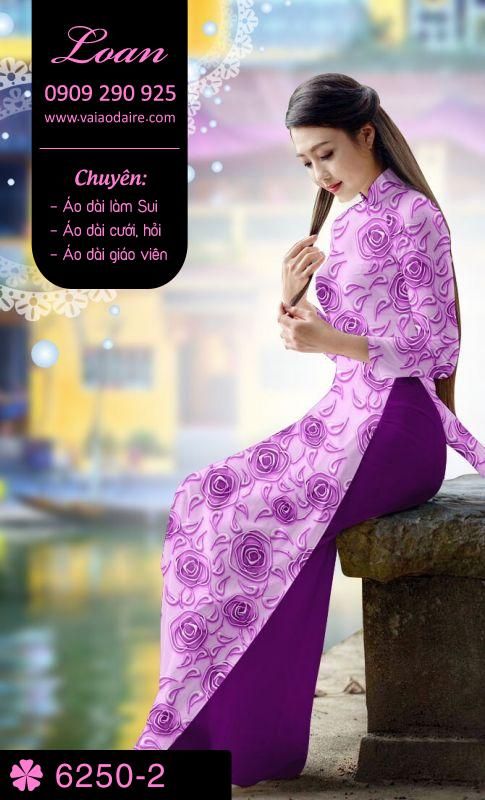 Vải áo dài hoa nhí