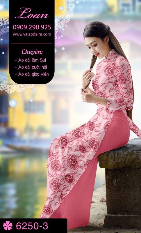 Vải áo dài hoa nhí