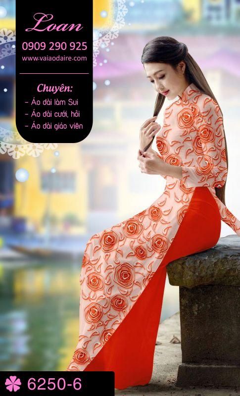 Vải áo dài hoa nhí