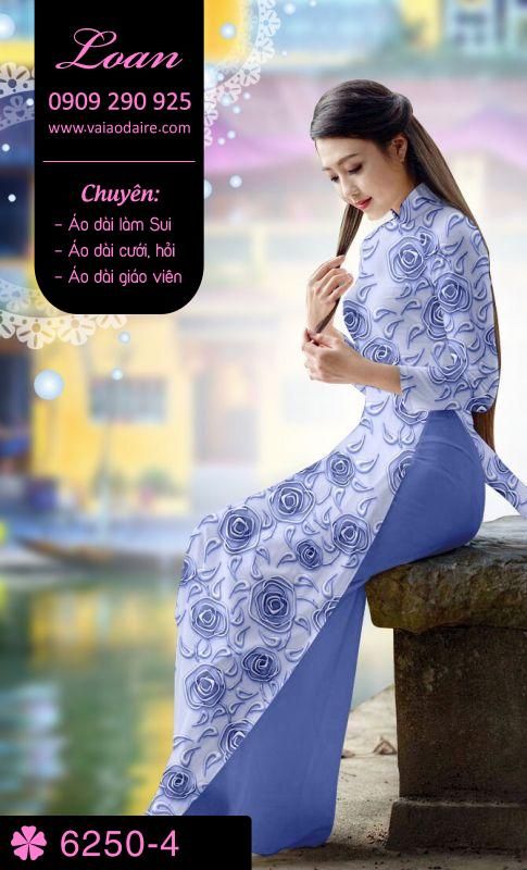 Vải áo dài hoa nhí