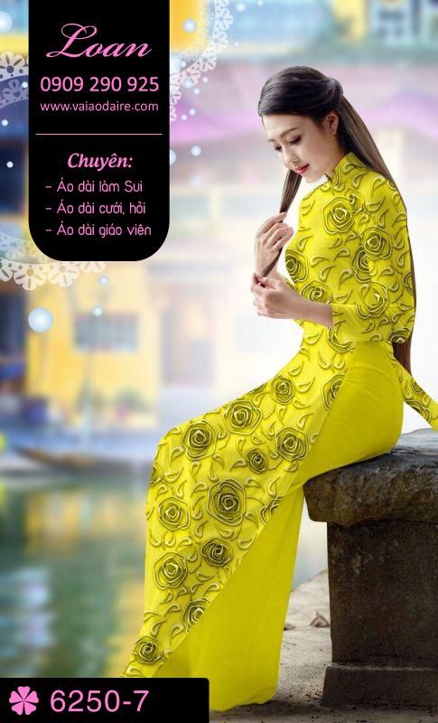 Vải áo dài hoa nhí
