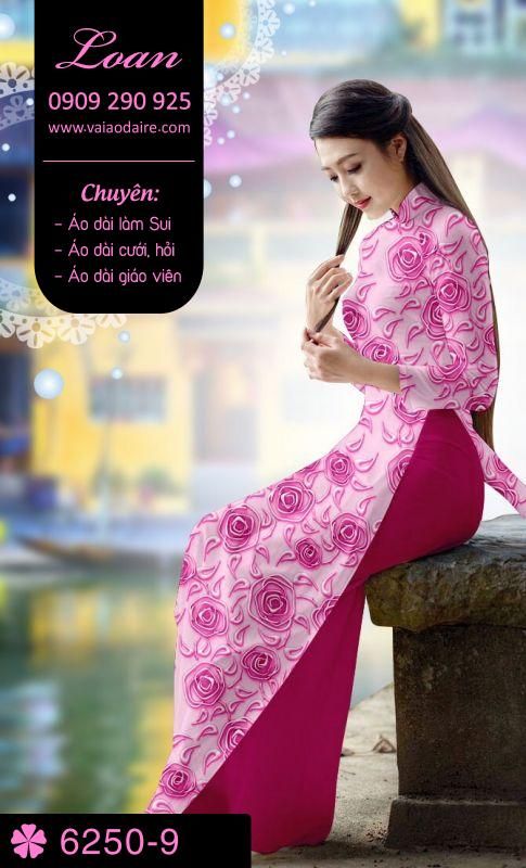Vải áo dài hoa nhí