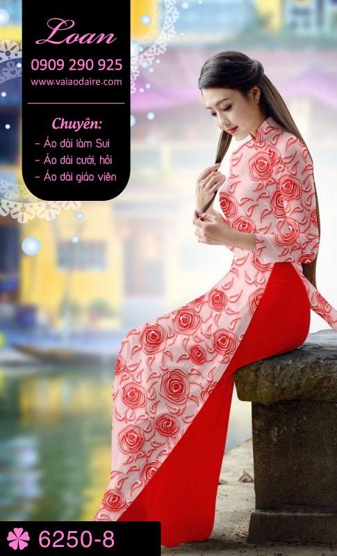 Vải áo dài hoa nhí