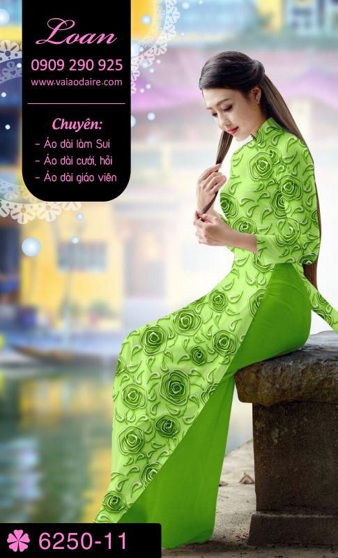 Vải áo dài hoa nhí