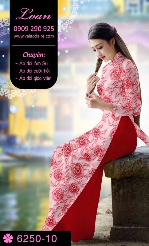 Vải áo dài hoa nhí