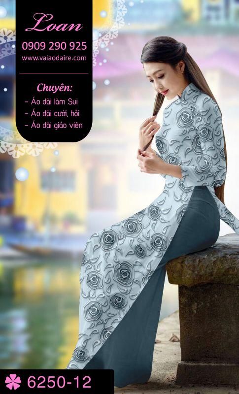 Vải áo dài hoa nhí