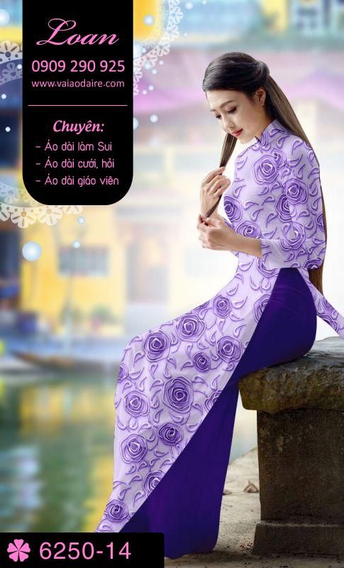 Vải áo dài hoa nhí