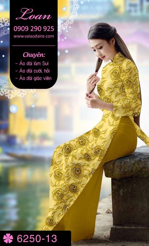 Vải áo dài hoa nhí