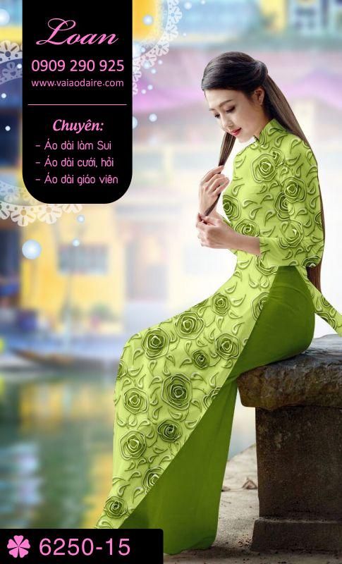 Vải áo dài hoa nhí