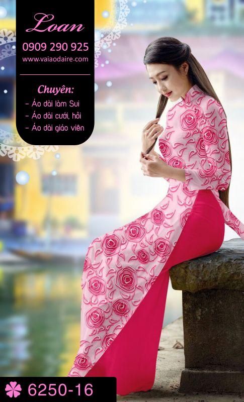 Vải áo dài hoa nhí