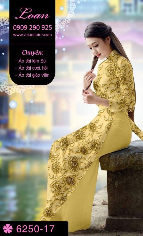 Vải áo dài hoa nhí