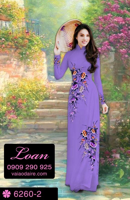 Vải áo dài hoa dây