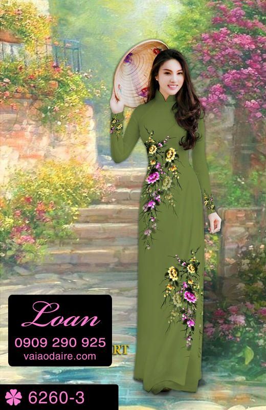 Vải áo dài hoa dây