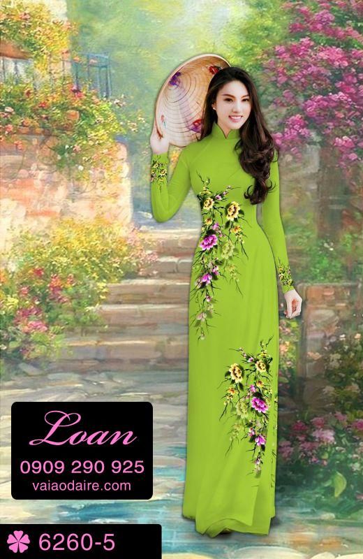 Vải áo dài hoa dây