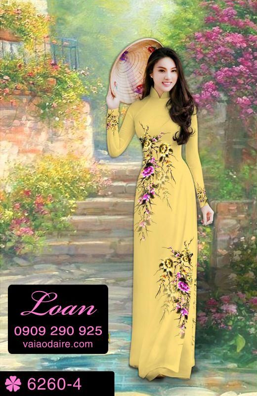 Vải áo dài hoa dây