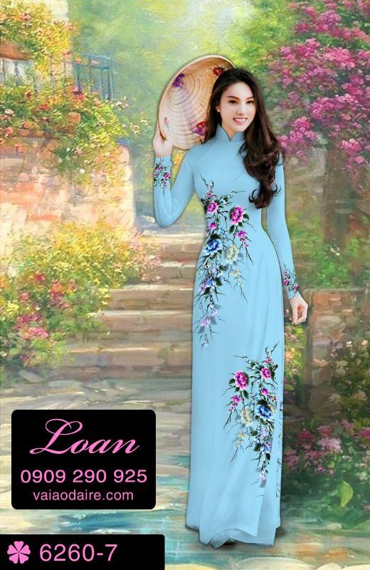 Vải áo dài hoa dây
