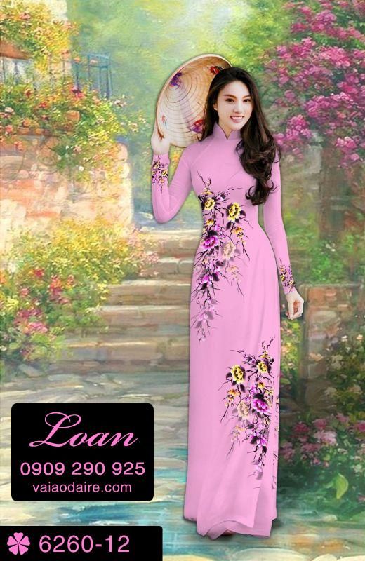 Vải áo dài hoa dây