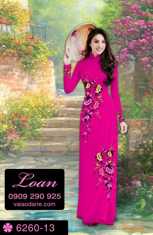 Vải áo dài hoa dây