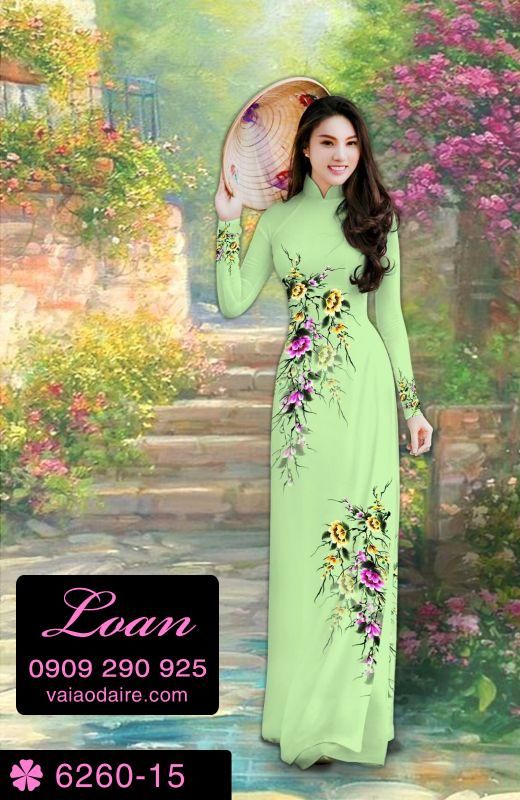 Vải áo dài hoa dây
