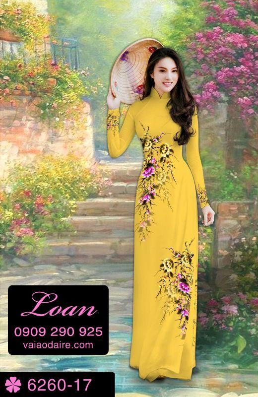 Vải áo dài hoa dây