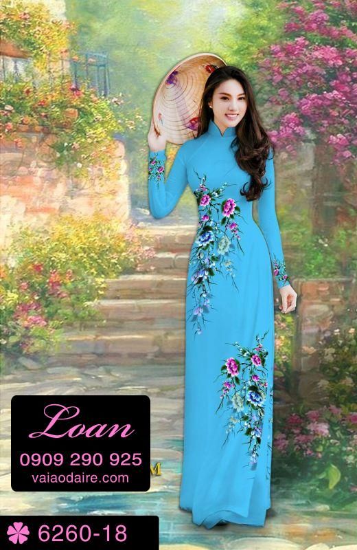 Vải áo dài hoa dây