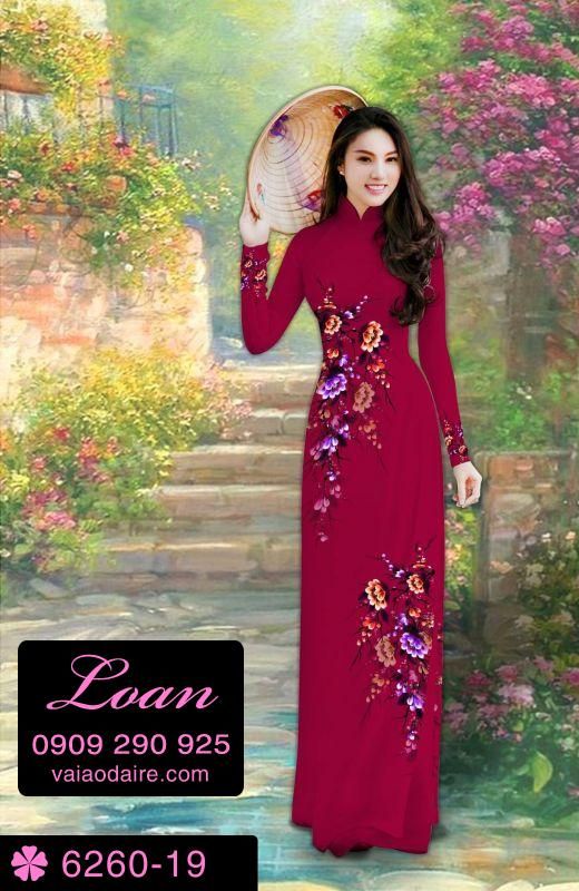 Vải áo dài hoa dây